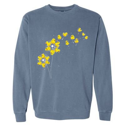 Ducky Rubber Duck Lover Dandelion Duckling Rubber Duck Garment-Dyed Sweatshirt