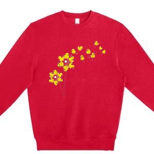 Ducky Rubber Duck Lover Dandelion Duckling Rubber Duck Premium Crewneck Sweatshirt