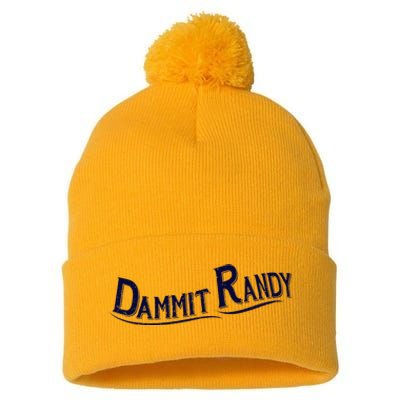 Dammit Randy Pom Pom 12in Knit Beanie