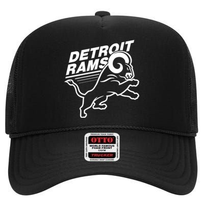 Detroit Rams High Crown Mesh Back Trucker Hat