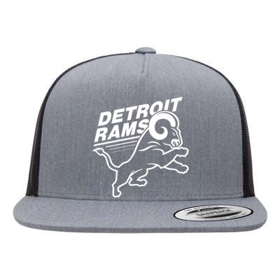 Detroit Rams Flat Bill Trucker Hat