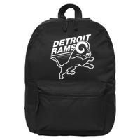 Detroit Rams 16 in Basic Backpack