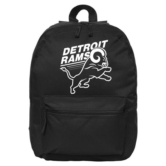 Detroit Rams 16 in Basic Backpack