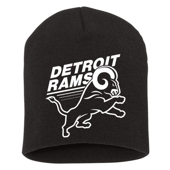 Detroit Rams Short Acrylic Beanie