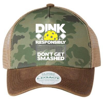 Dink Responsibly Don't Get Smashed Pickleball Paddleball Legacy Tie Dye Trucker Hat