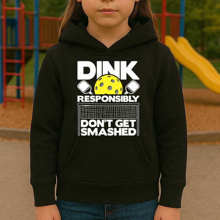Dink Responsibly Don't Get Smashed Pickleball Paddleball Kids Hoodie