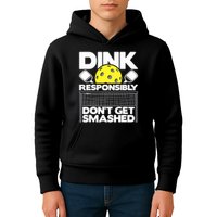 Dink Responsibly Don't Get Smashed Pickleball Paddleball Kids Hoodie