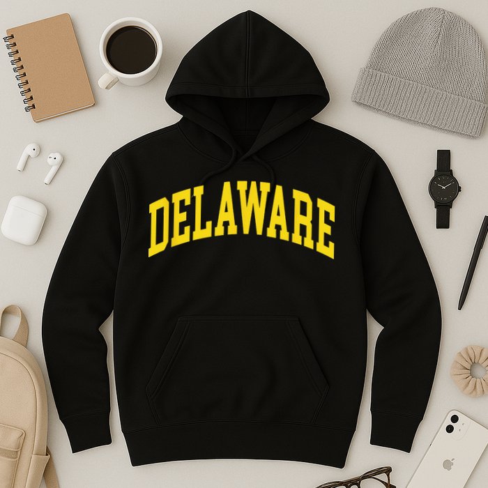 Delaware Retro DE Vintage Throwback Hoodie