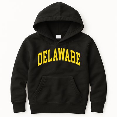 Delaware Retro DE Vintage Throwback Kids Hoodie