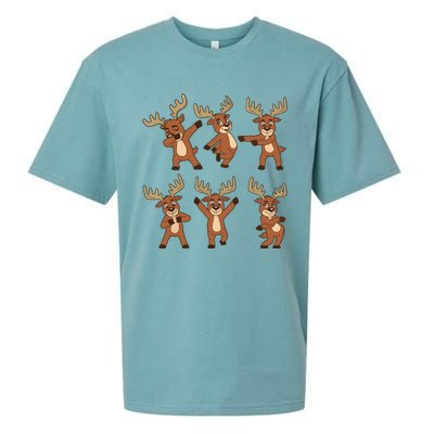 Dancing Reindeer Dance Challenge Christmas Girls Sueded Cloud Jersey T-Shirt