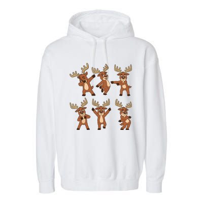 Dancing Reindeer Dance Challenge Christmas Girls Garment-Dyed Fleece Hoodie