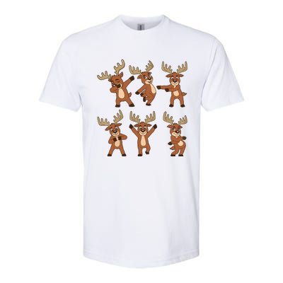 Dancing Reindeer Dance Challenge Christmas Girls Softstyle® CVC T-Shirt