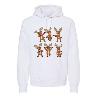 Dancing Reindeer Dance Challenge Christmas Girls Premium Hoodie