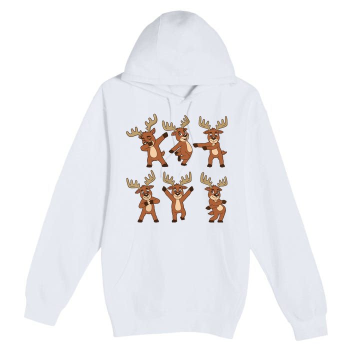 Dancing Reindeer Dance Challenge Christmas Girls Premium Pullover Hoodie