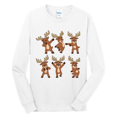 Dancing Reindeer Dance Challenge Christmas Girls Tall Long Sleeve T-Shirt