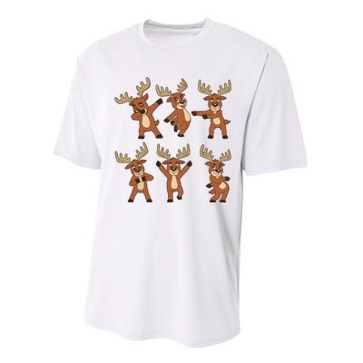 Dancing Reindeer Dance Challenge Christmas Girls Performance Sprint T-Shirt