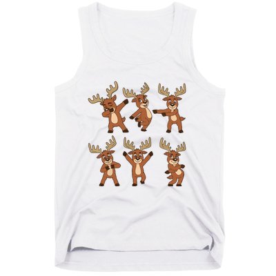 Dancing Reindeer Dance Challenge Christmas Girls Tank Top