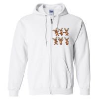 Dancing Reindeer Dance Challenge Christmas Girls Full Zip Hoodie