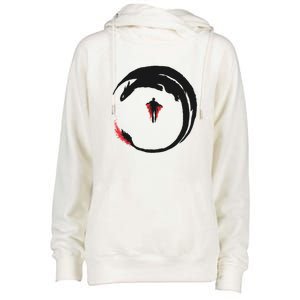 Dragon Rider Womens Funnel Neck Pullover Hood