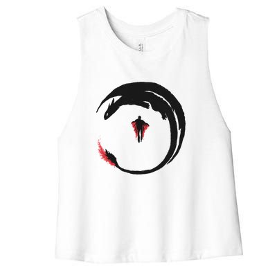 Dragon Rider Women's Racerback Cropped Tank