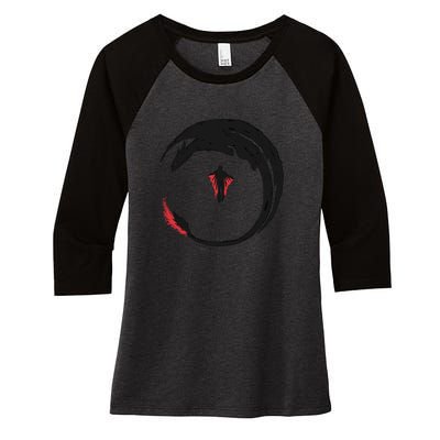 Dragon Rider Women's Tri-Blend 3/4-Sleeve Raglan Shirt