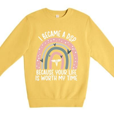 Dsp Rainbow Direct Support Professional Week Cute Gift Premium Crewneck Sweatshirt