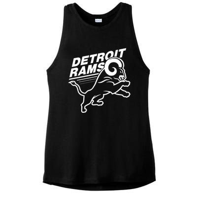 Detroit Rams Ladies PosiCharge Tri-Blend Wicking Tank