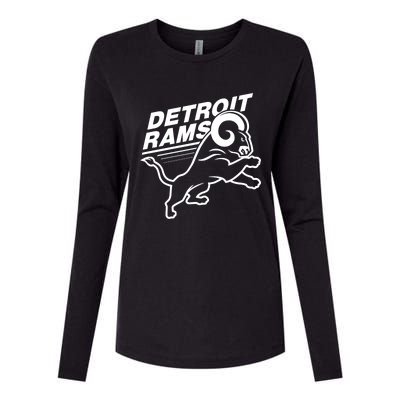 Detroit Rams Womens Cotton Relaxed Long Sleeve T-Shirt