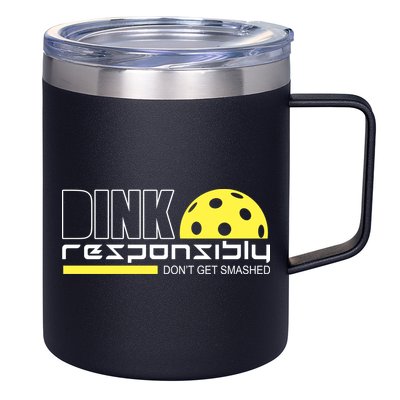 Dink Responsibly Don't Get Smashed Funny Pickleball 12oz Stainless Steel Coffee Mug