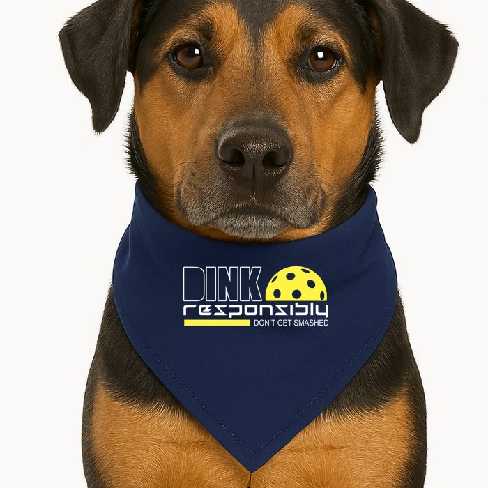 Dink Responsibly Don't Get Smashed Funny Pickleball USA-Made Doggie Bandana