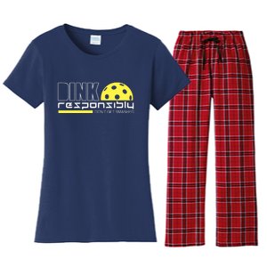 Dink Responsibly Don't Get Smashed Funny Pickleball Women's Flannel Pajama Set