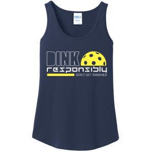 Dink Responsibly Don't Get Smashed Funny Pickleball Ladies Essential Tank