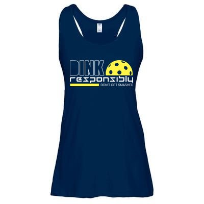 Dink Responsibly Don't Get Smashed Funny Pickleball Ladies Essential Flowy Tank