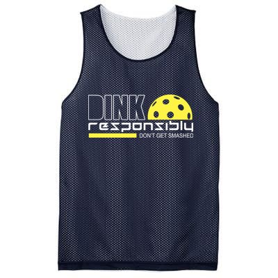 Dink Responsibly Don't Get Smashed Funny Pickleball Mesh Reversible Basketball Jersey Tank