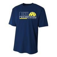 Dink Responsibly Don't Get Smashed Funny Pickleball Youth Performance Sprint T-Shirt