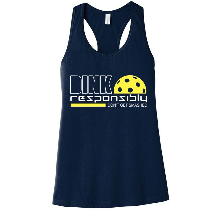 Dink Responsibly Don't Get Smashed Funny Pickleball Womens Tank Top