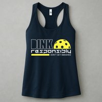 Dink Responsibly Don't Get Smashed Funny Pickleball Womens Tank Top
