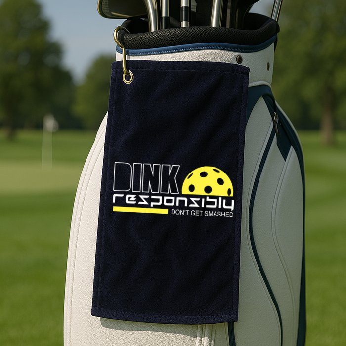 Dink Responsibly Don't Get Smashed Funny Pickleball Golf Towel