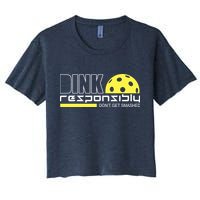 Dink Responsibly Don't Get Smashed Funny Pickleball Crop Top