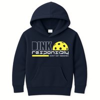 Dink Responsibly Don't Get Smashed Funny Pickleball Kids Hoodie