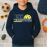 Dink Responsibly Don't Get Smashed Funny Pickleball Kids Hoodie