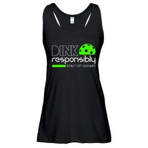 Dink Responsibly Dont Get Smashed Ladies Essential Flowy Tank