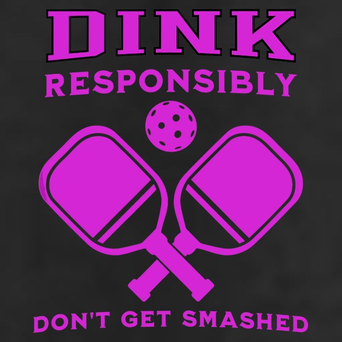 Dink Responsibly Don't Get Smashed Purple Pickleball Paddles Garment-Dyed Fleece Hoodie