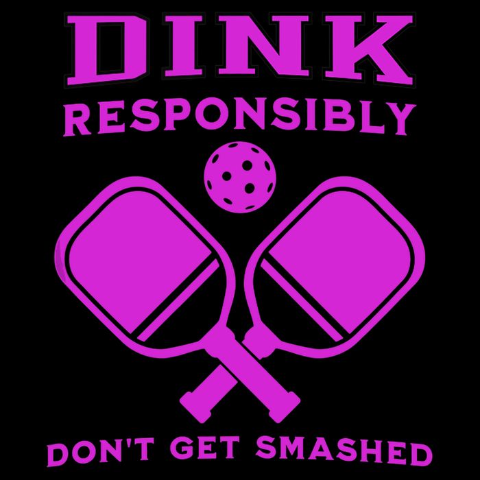 Dink Responsibly Don't Get Smashed Purple Pickleball Paddles Backpack