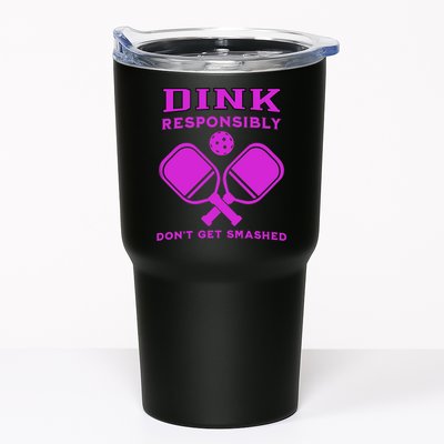 Dink Responsibly Don't Get Smashed Purple Pickleball Paddles Tumbler