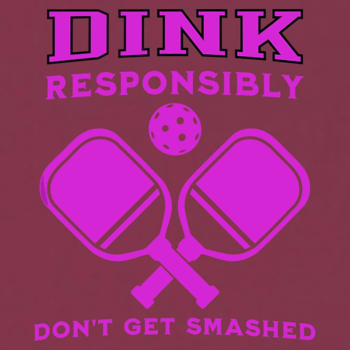 Dink Responsibly Don't Get Smashed Purple Pickleball Paddles 16oz Travel Tumbler