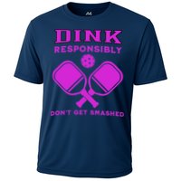 Dink Responsibly Don't Get Smashed Purple Pickleball Paddles Performance Shirt