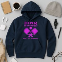 Dink Responsibly Don't Get Smashed Purple Pickleball Paddles Hoodie