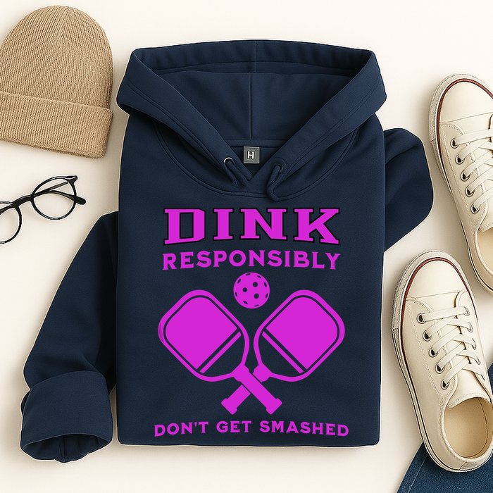 Dink Responsibly Don't Get Smashed Purple Pickleball Paddles Hoodie