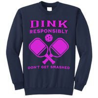 Dink Responsibly Don't Get Smashed Purple Pickleball Paddles Sweatshirt
